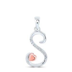 Real Diamond S initial charm pendant for women, Best gift of all time, Huge sale